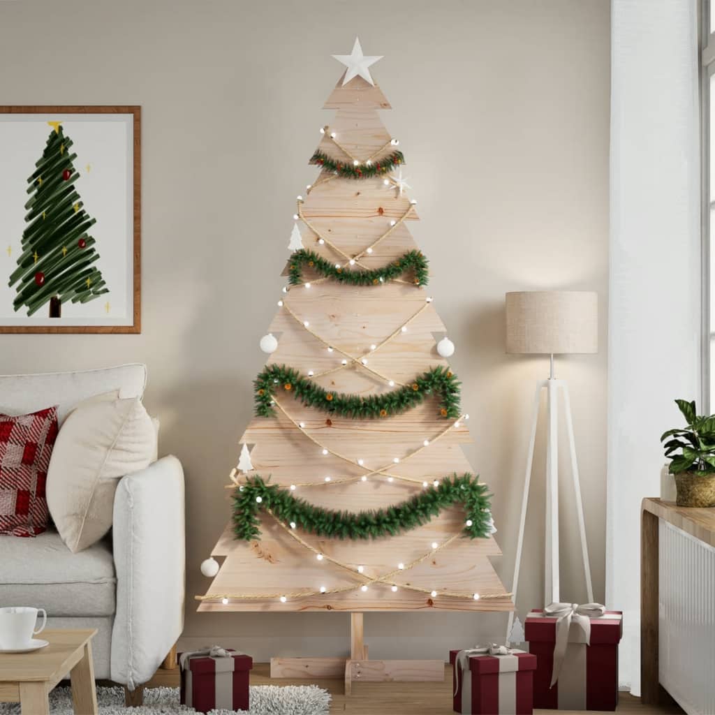 Wooden Christmas Tree For Decoration Solid Wood Pine
