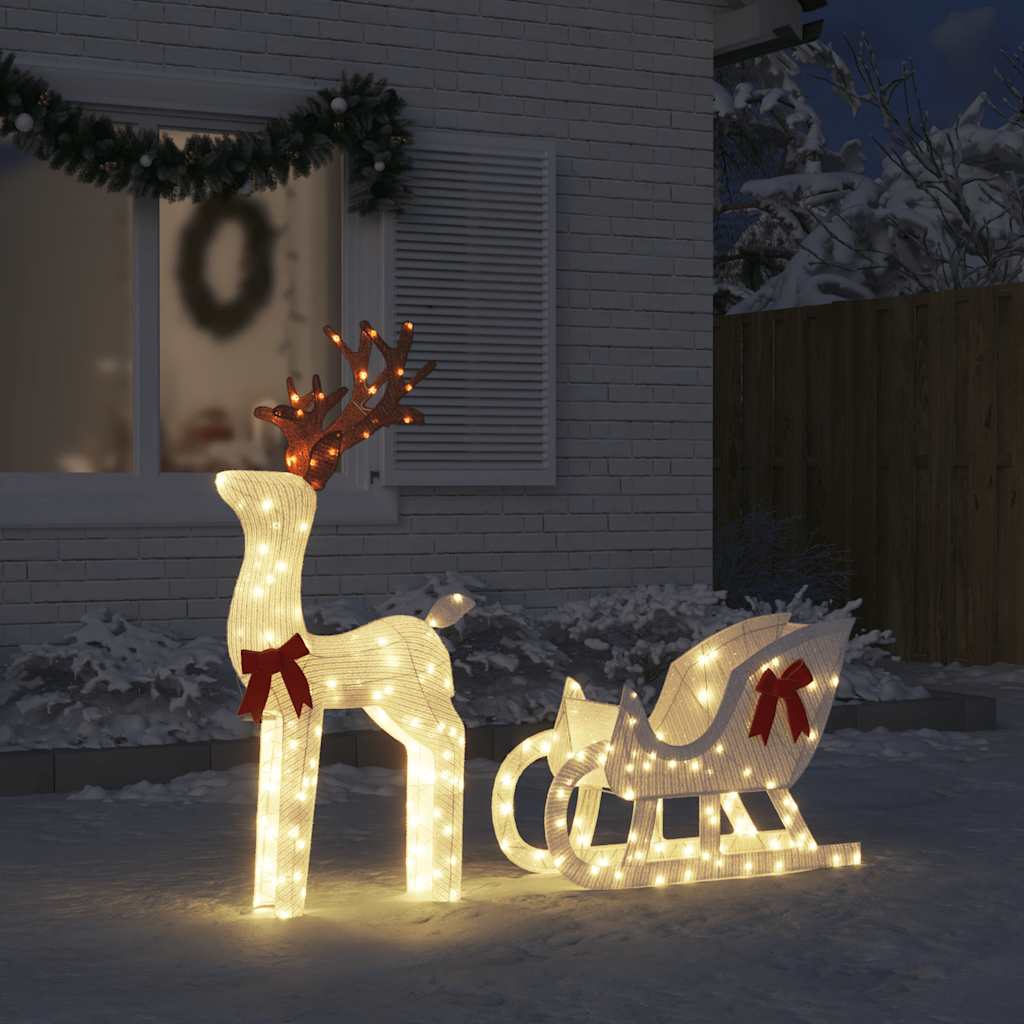 Christmas Decoration Reindeer And Sleigh 100 Leds