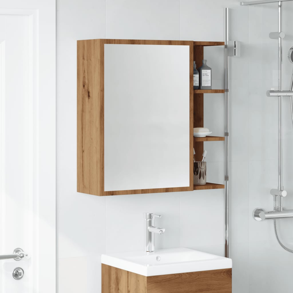 Bathroom Mirror Cabinet 62.5X20.5X64 Cm Engineered Wood