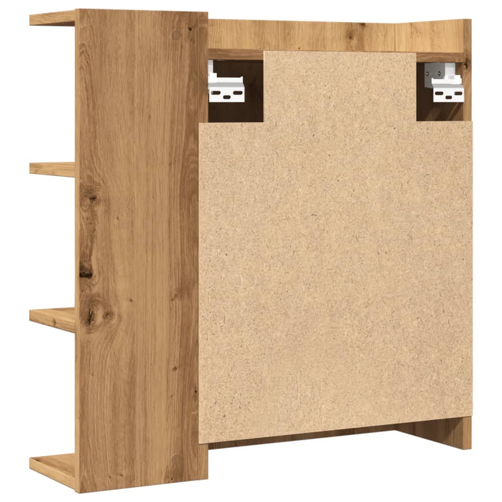 Bathroom Mirror Cabinet 62.5X20.5X64 Cm Engineered Wood