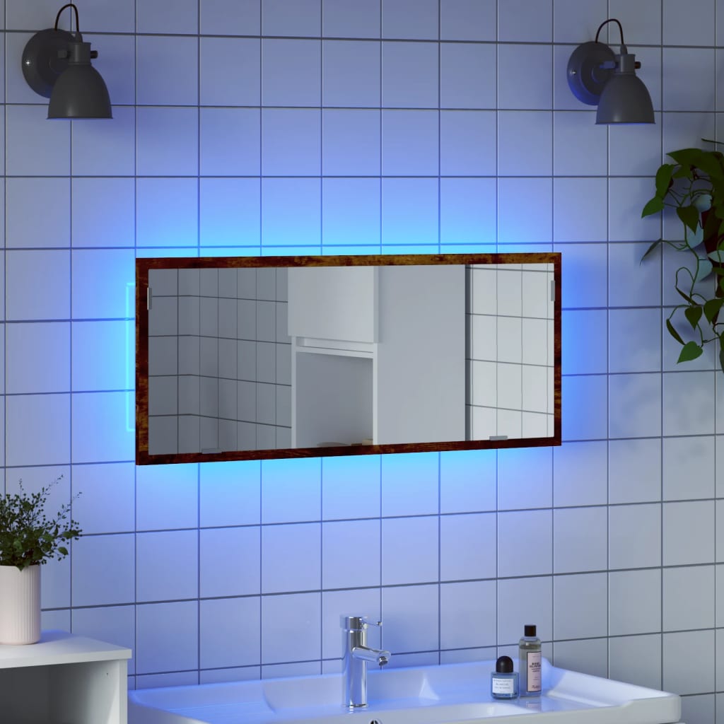 Led Bathroom Mirror 100X8.5X37 Cm Engineered Wood