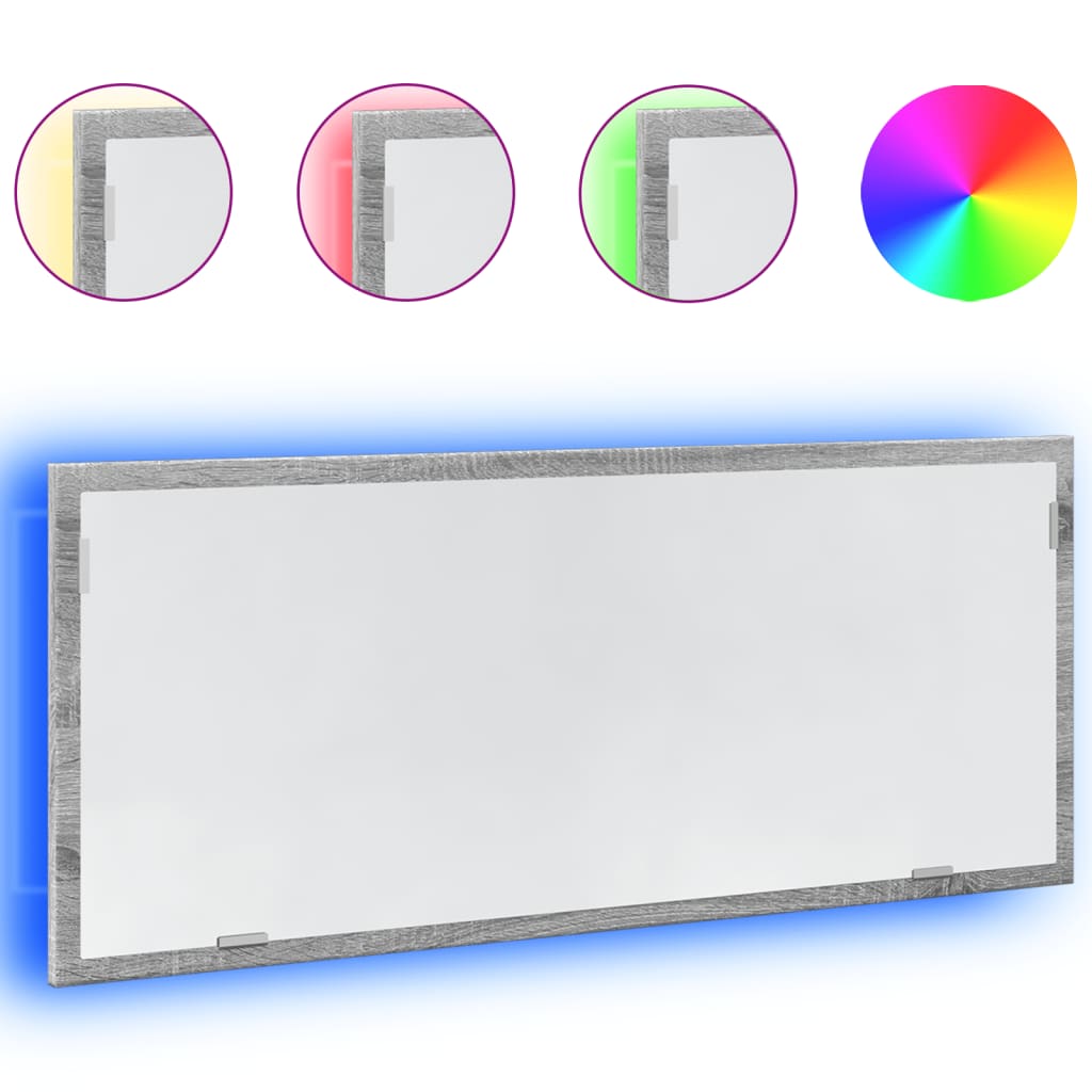 Led Bathroom Mirror 100X8.5X37 Cm Engineered Wood