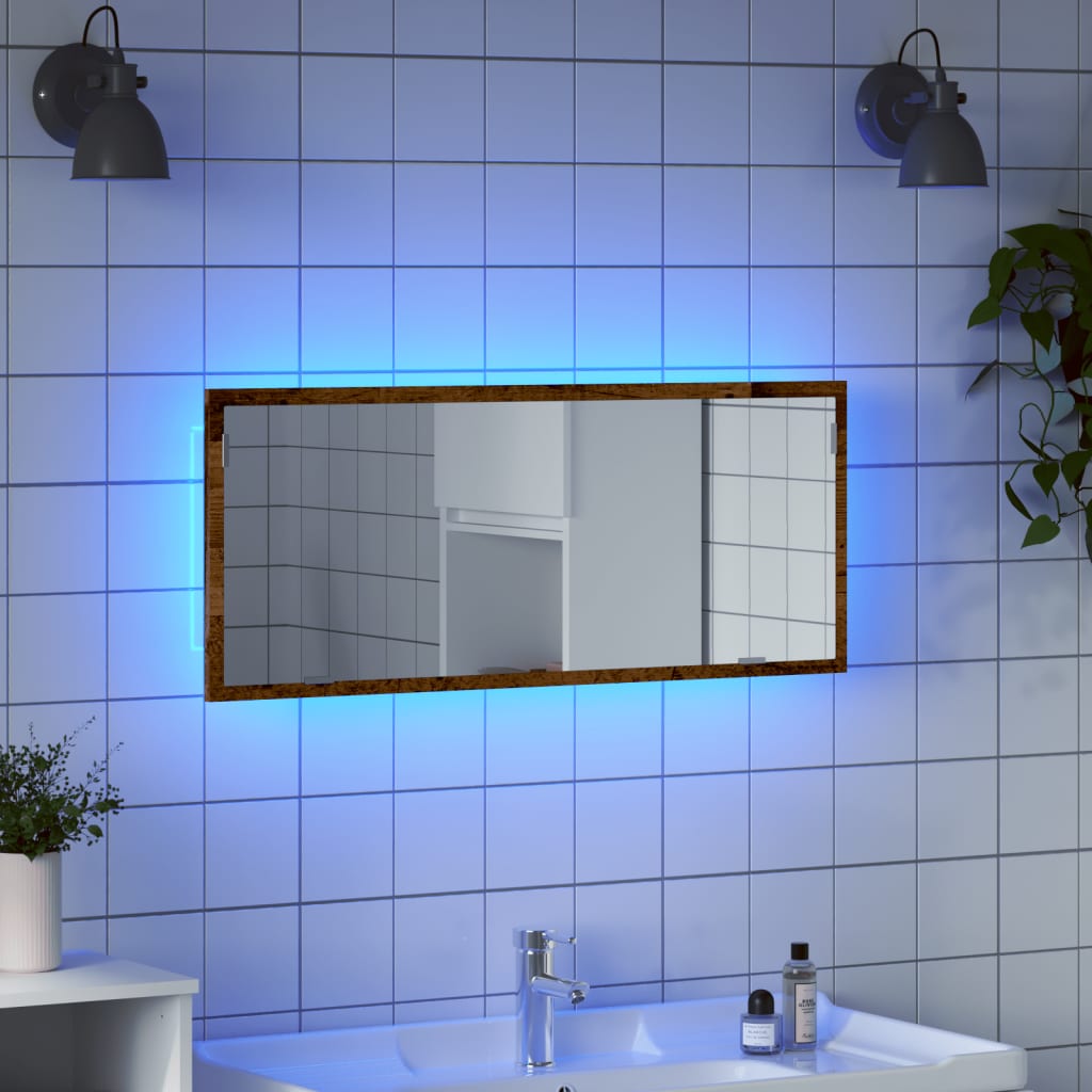 Led Bathroom Mirror 100X8.5X37 Cm Engineered Wood