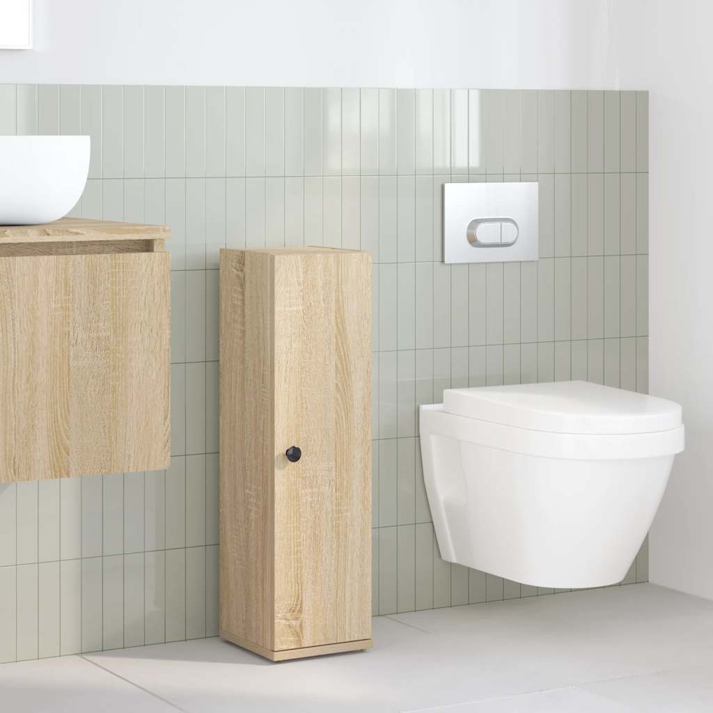 Bathroom Cabinet With Roll Holder 20.5X22X72 Cm