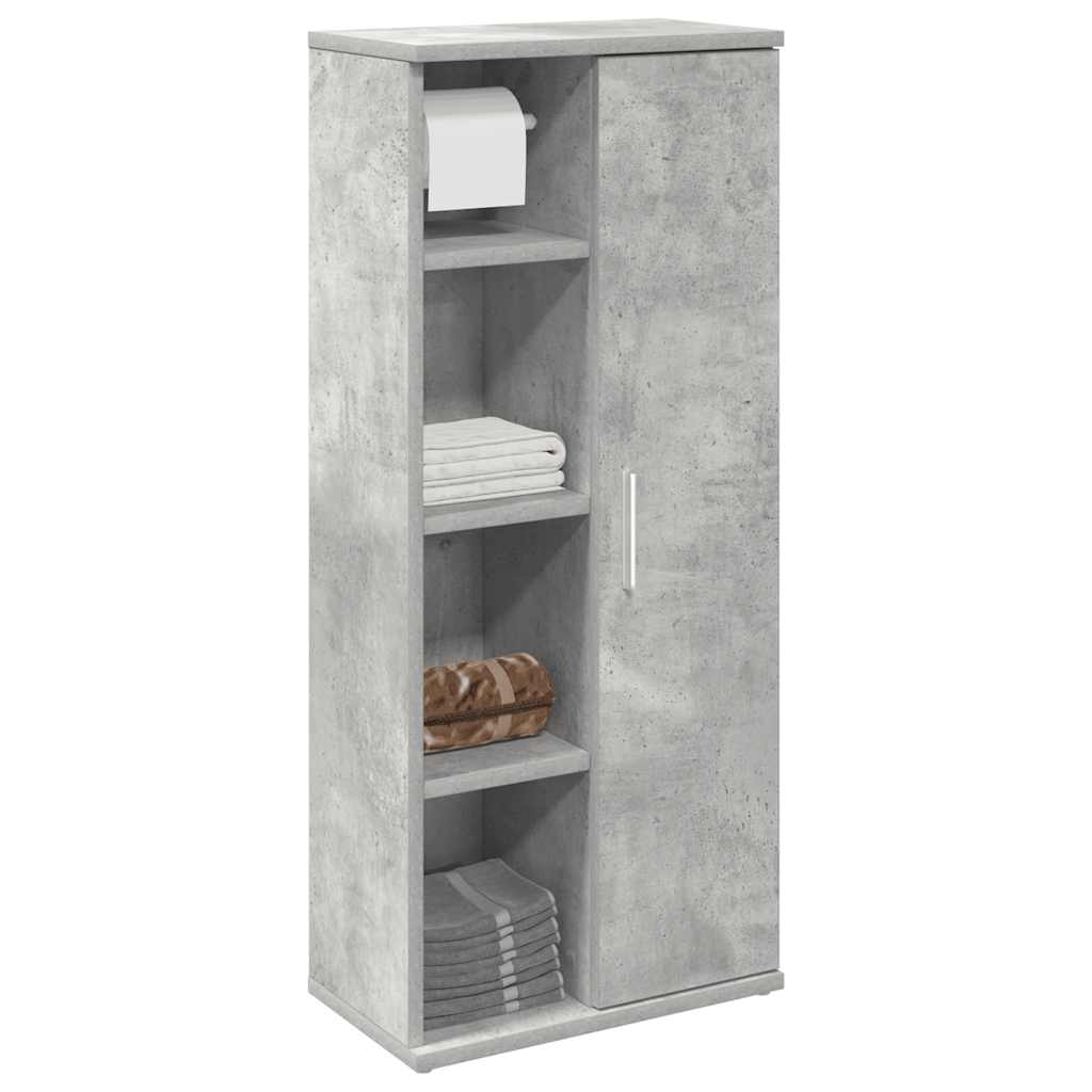 Bathroom Cabinet With Roll Holder 39X22X90 Cm