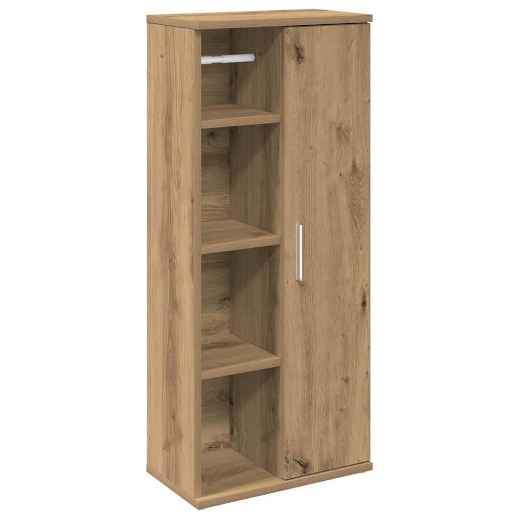 Bathroom Cabinet With Roll Holder 39X22X90 Cm