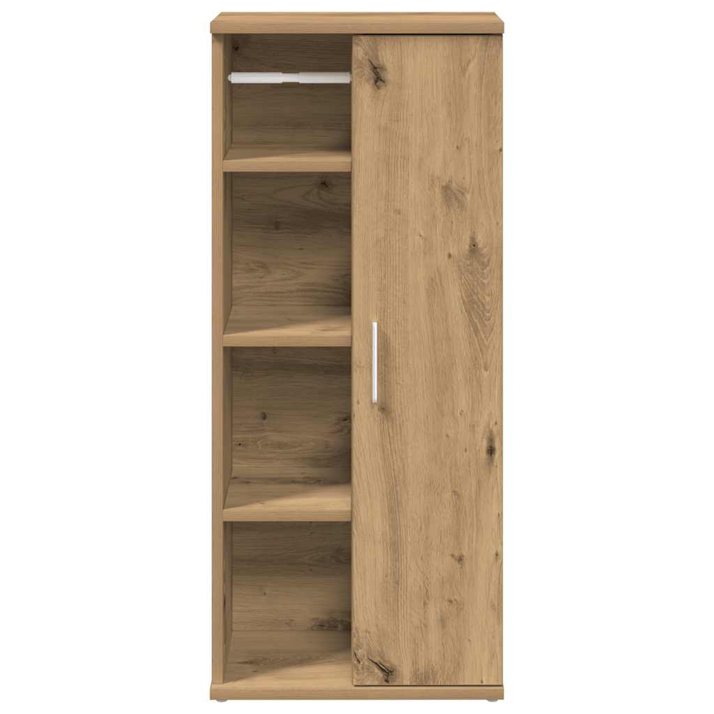 Bathroom Cabinet With Roll Holder 39X22X90 Cm