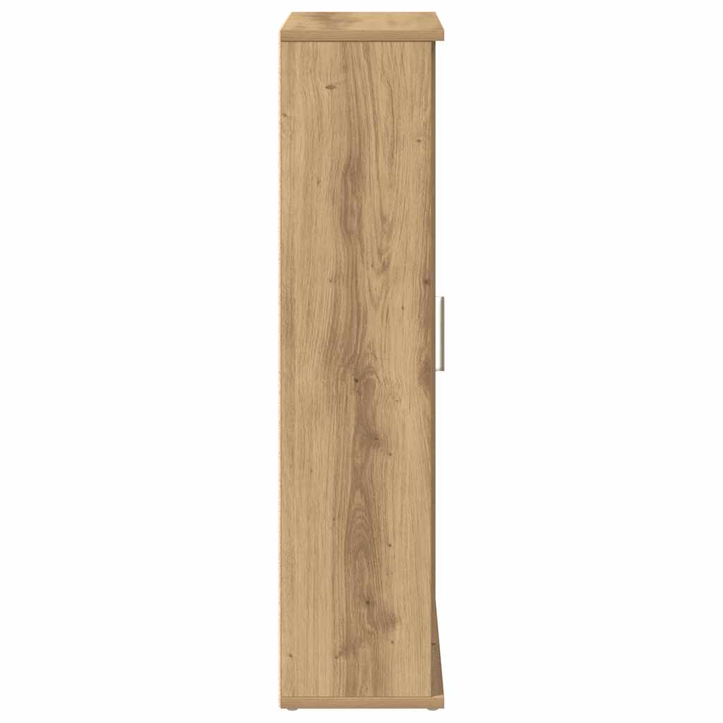 Bathroom Cabinet With Roll Holder 39X22X90 Cm