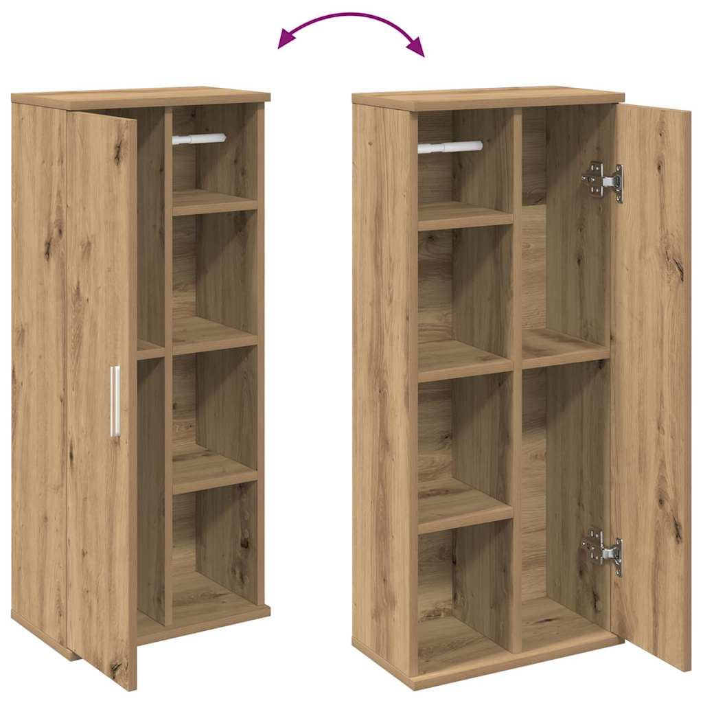 Bathroom Cabinet With Roll Holder 39X22X90 Cm
