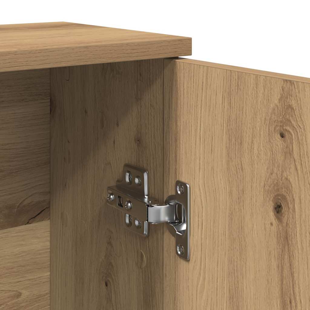 Bathroom Cabinet With Roll Holder 39X22X90 Cm