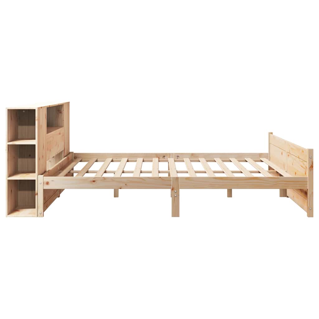 Bookcase Bed Without Mattress 200X200Cm Solid Wood Pine