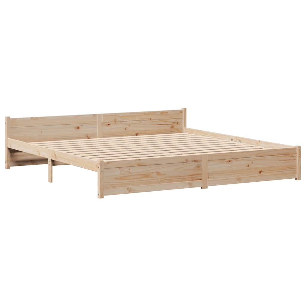 Bookcase Bed Without Mattress 200X200Cm Solid Wood Pine