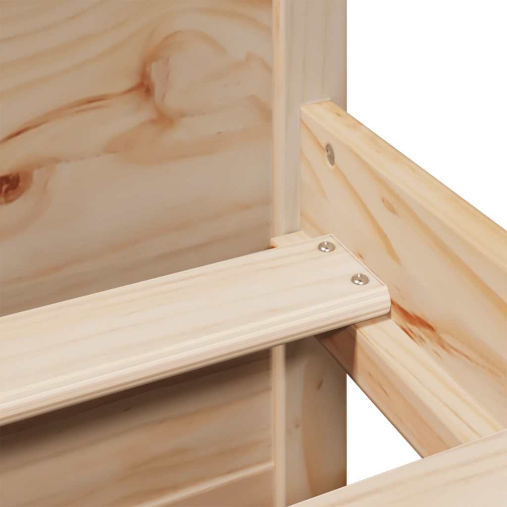 Bookcase Bed Without Mattress 200X200Cm Solid Wood Pine