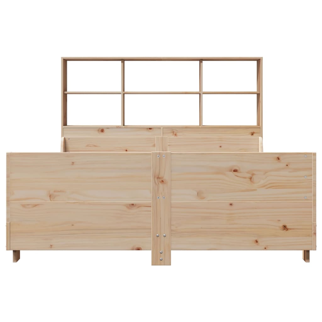 Bookcase Bed Without Mattress Solid Wood
