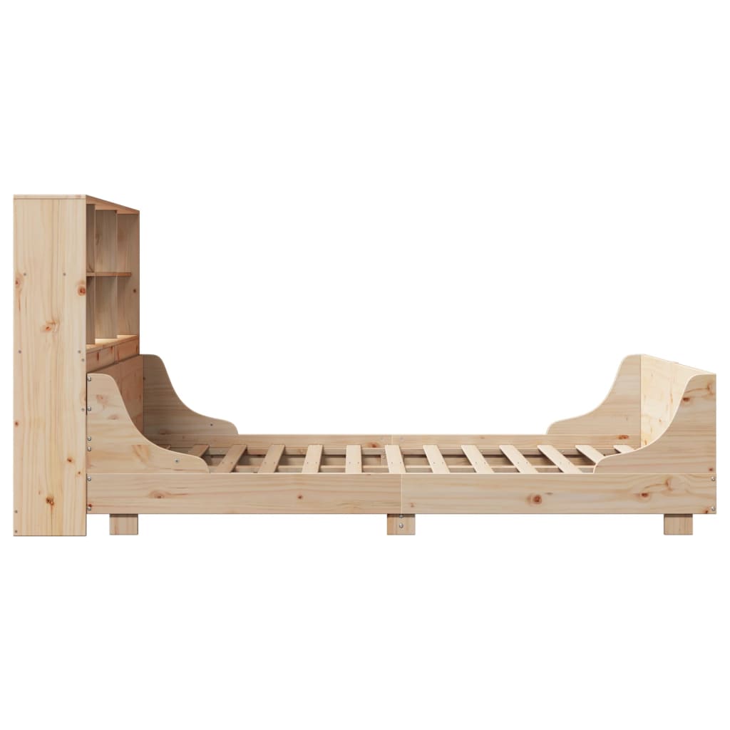 Bookcase Bed Without Mattress Solid Wood