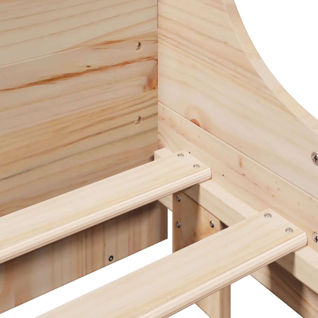 Bookcase Bed Without Mattress Solid Wood