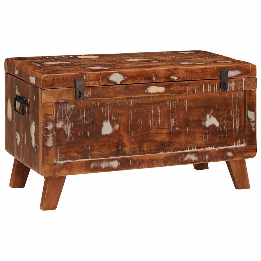 Storage Box With Storage 70 X 35 X 40 Cm Solid Mango Wood