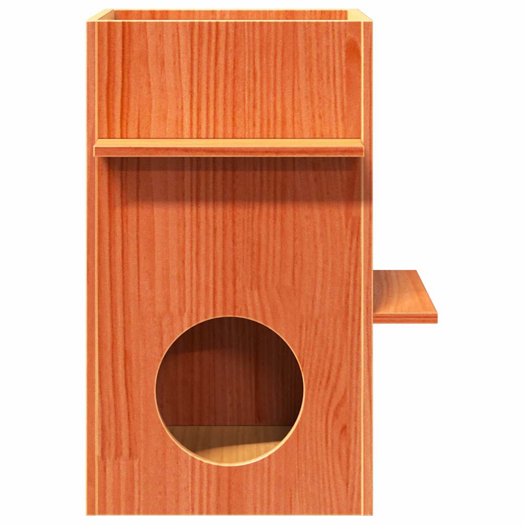 Cat House 43X43X60 Cm Solid Wood Pine