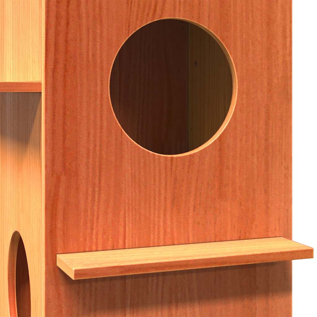Cat House 43X43X60 Cm Solid Wood Pine