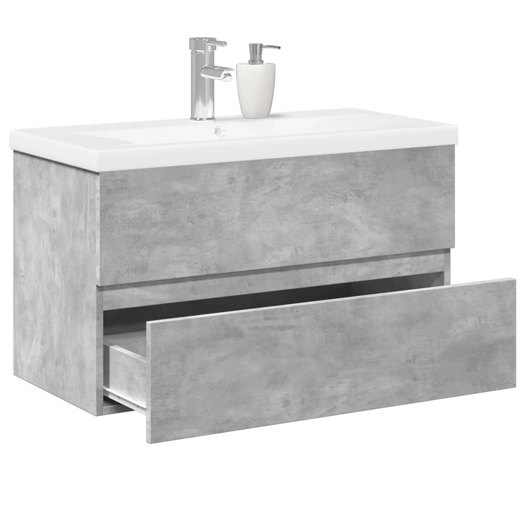 2 Piece Bathroom Furniture Set Engineered Wood