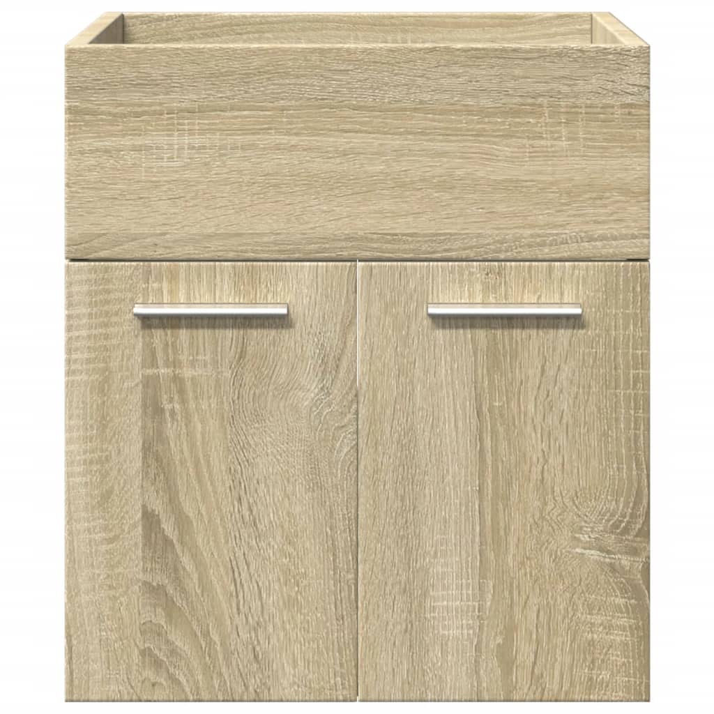 3 Piece Bathroom Furniture Set Engineered Wood