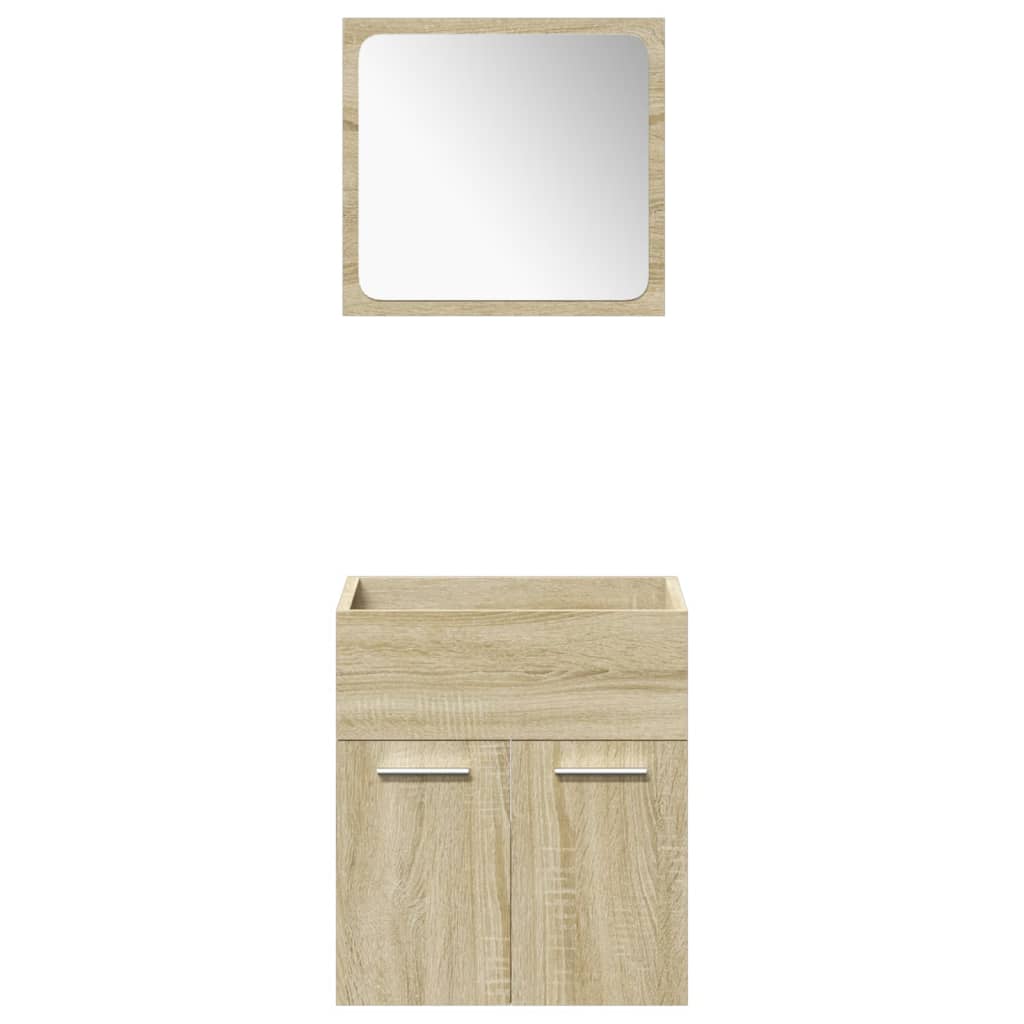 4 Piece Bathroom Furniture Set Engineered Wood