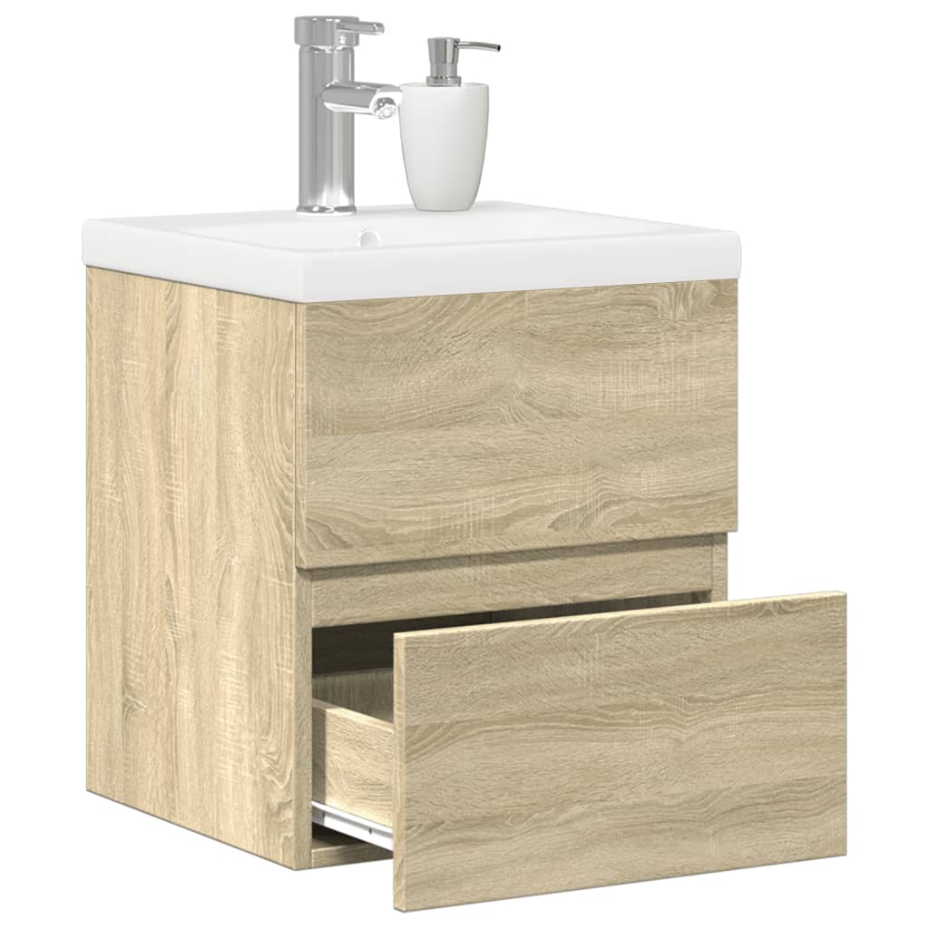 2 Piece Bathroom Furniture Set Engineered Wood