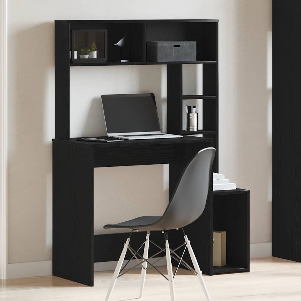 Desk With Shelves 100X45X140 Cm Engineered Wood