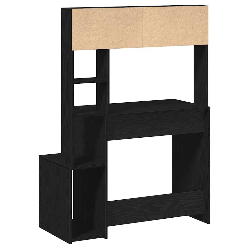 Desk With Shelves 100X45X140 Cm Engineered Wood