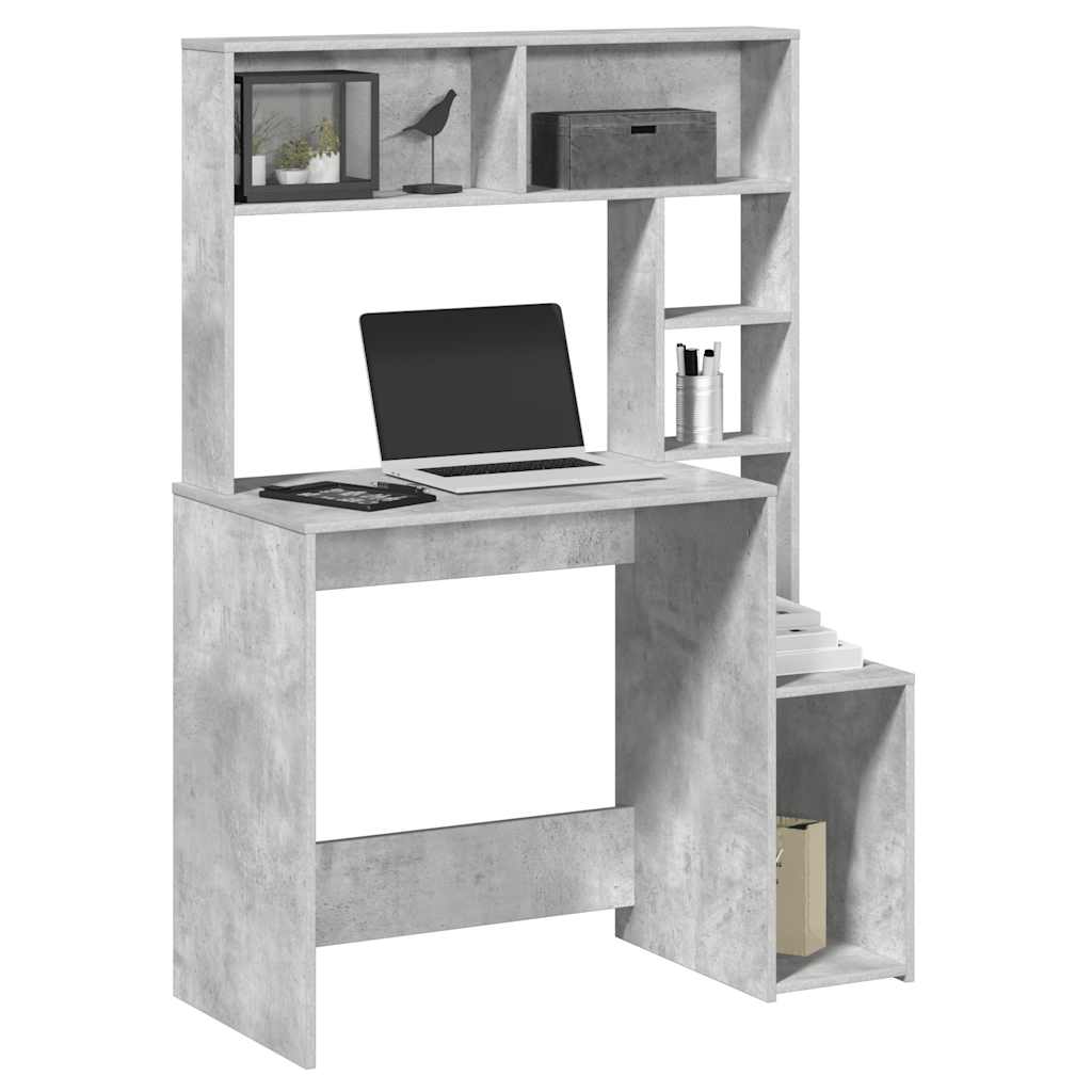 Desk With Shelves 100X45X140 Cm Engineered Wood