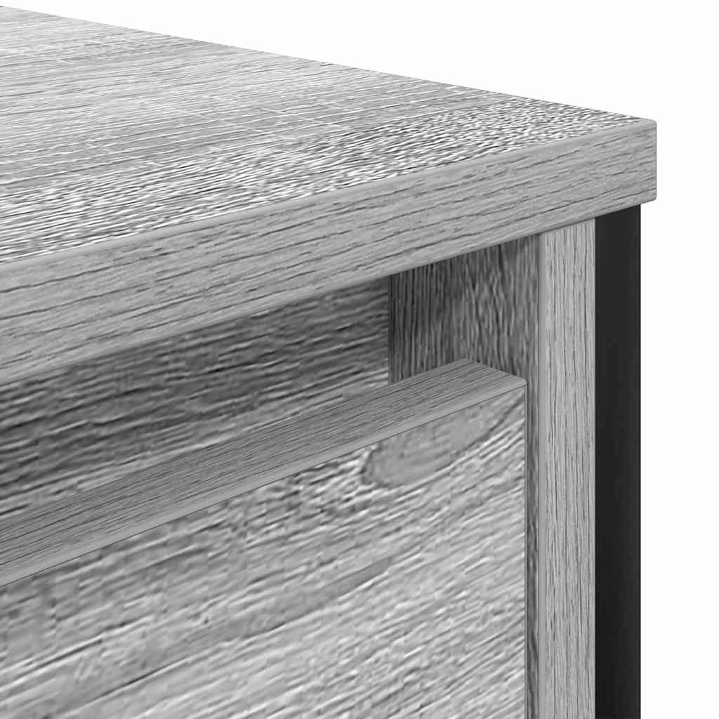 Basin Cabinet With Drawers Grey Sonoma 90X34.5X60 Cm