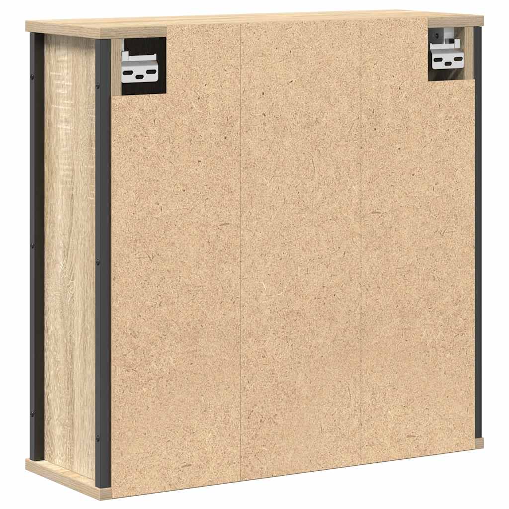 Bathroom Wall Cabinet With Mirror Sonoma Oak 60X21X60 Cm