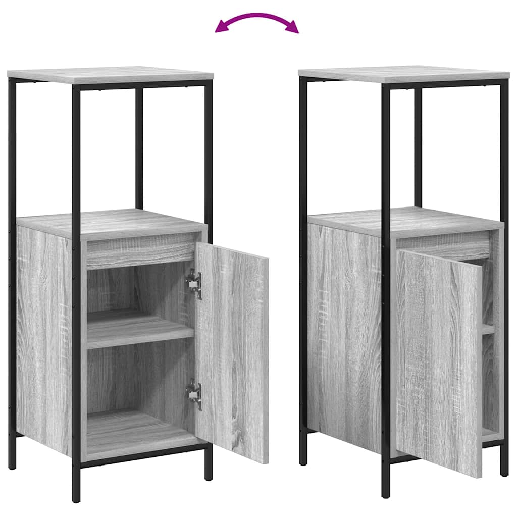 Bathroom Cabinet With Shelves Grey Sonoma 36X35X95 Cm