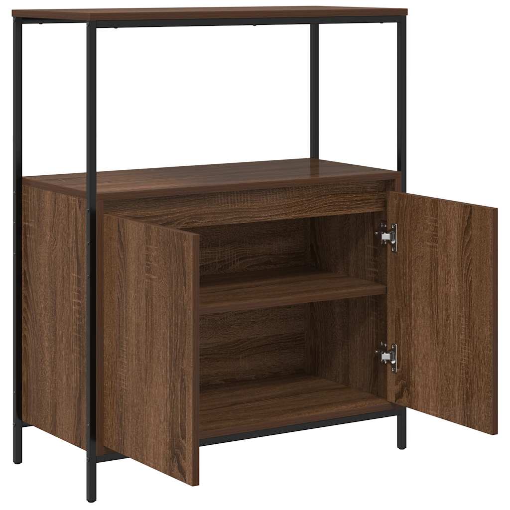 Bathroom Cabinet With Shelves Brown Oak 76.5X35X95 Cm