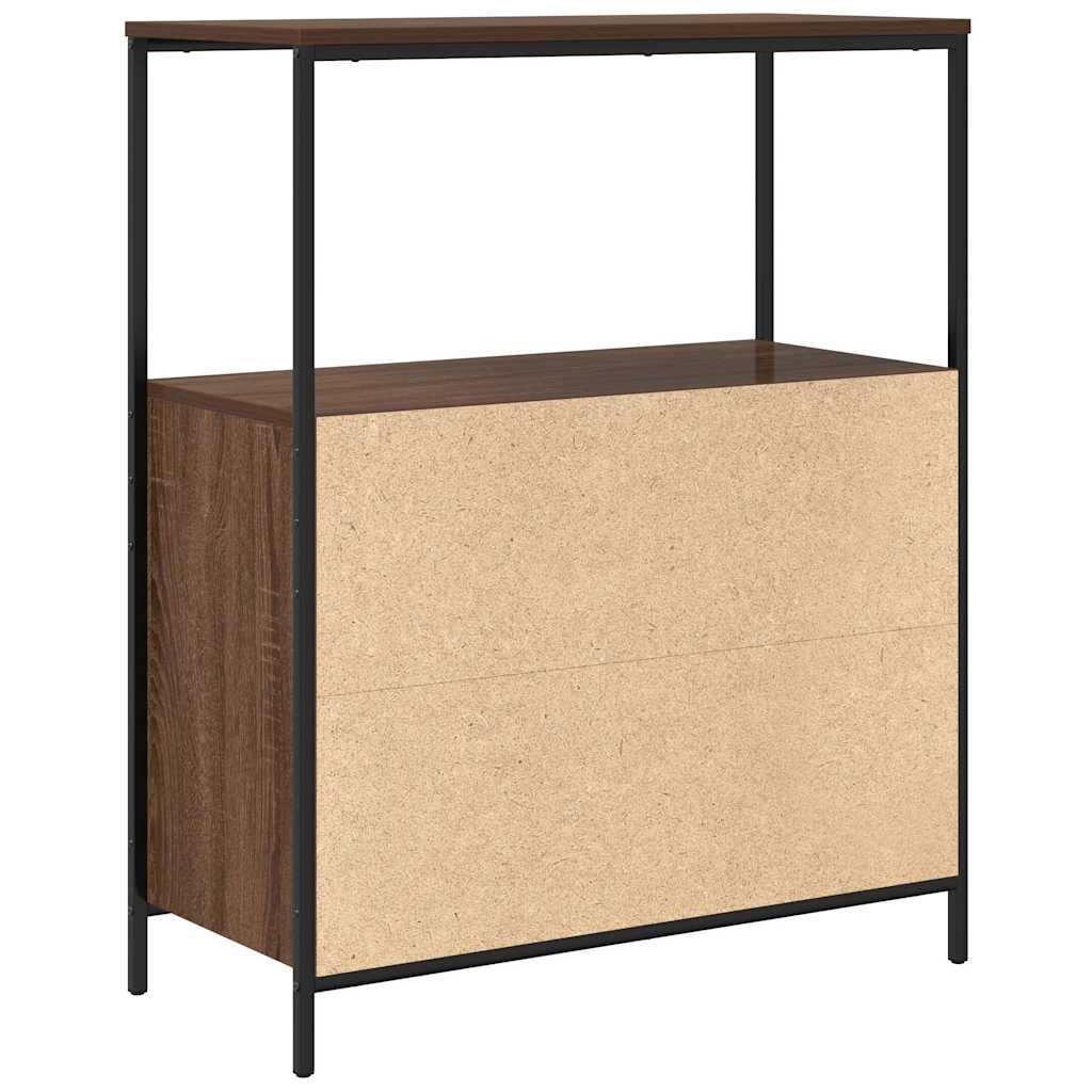 Bathroom Cabinet With Shelves Brown Oak 76.5X35X95 Cm