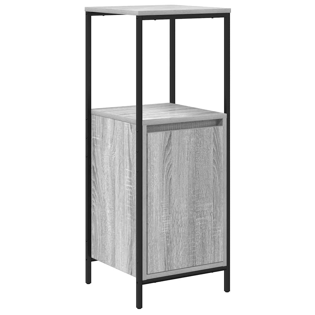 Bathroom Furniture Set With Shelf 5 Pcs Grey 76.5 X 35 X 95 Cm