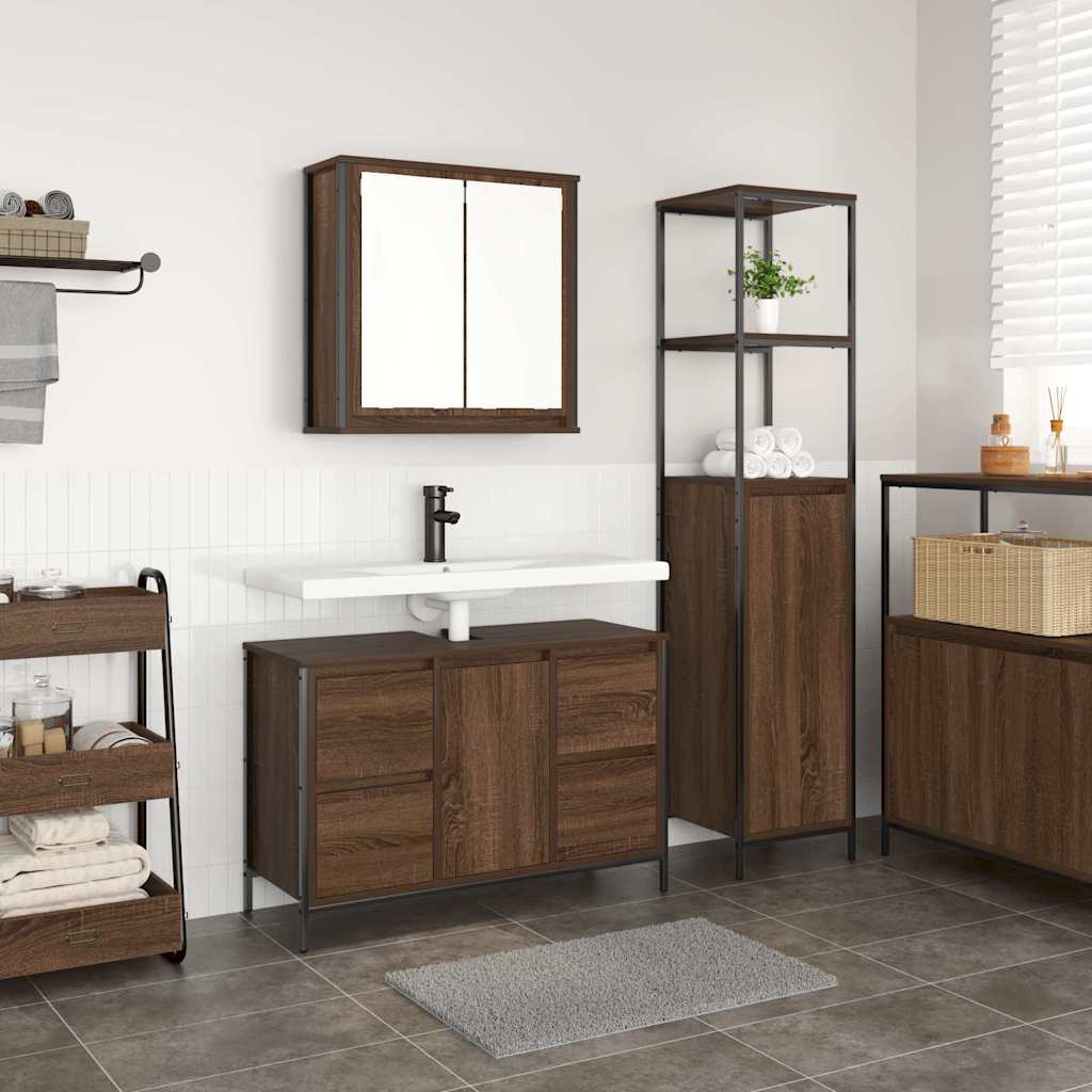 3-Piece Bathroom Furniture Set - Engineered Wood