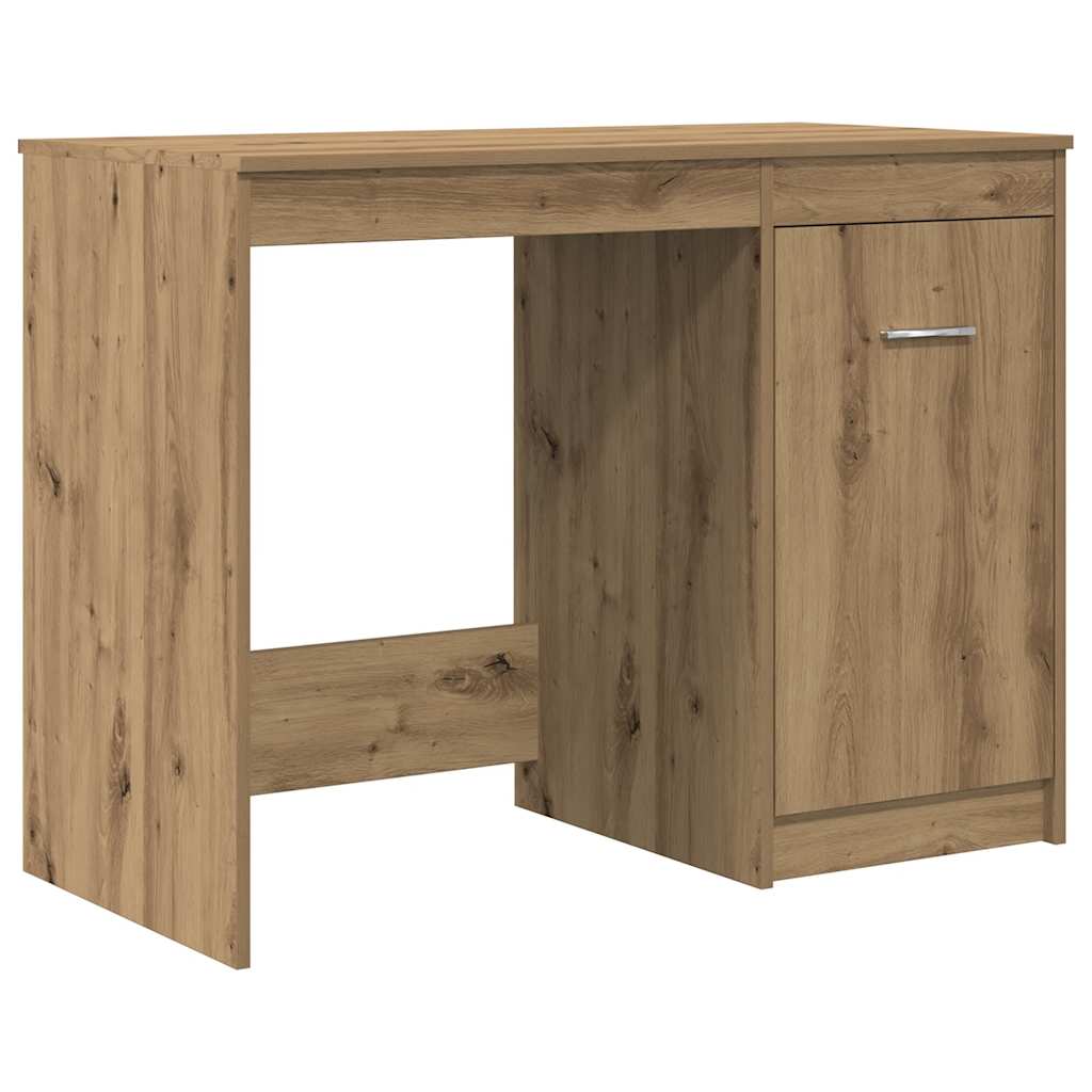Desk With Cabinet Engineered Wood