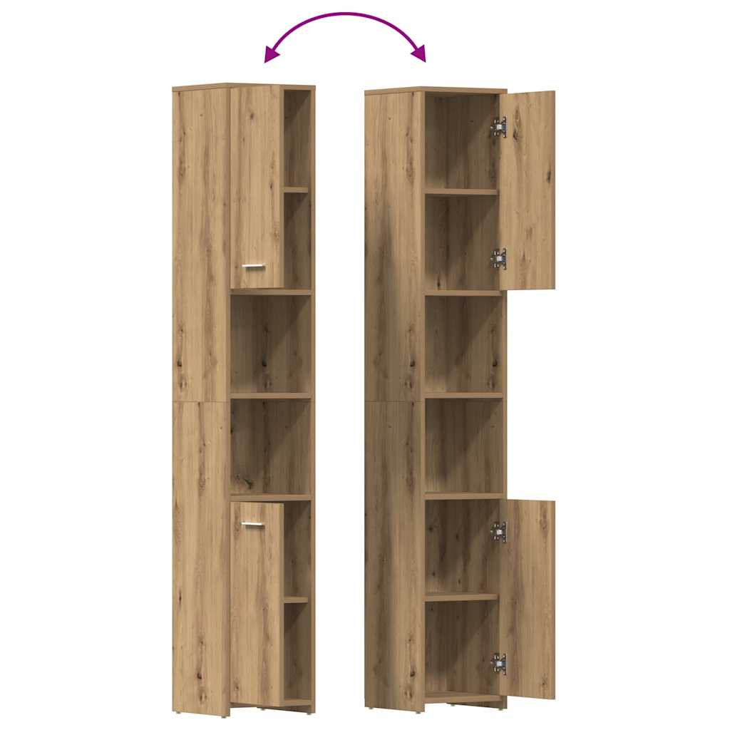 3 Piece Bathroom Furniture Set Engineered Wood