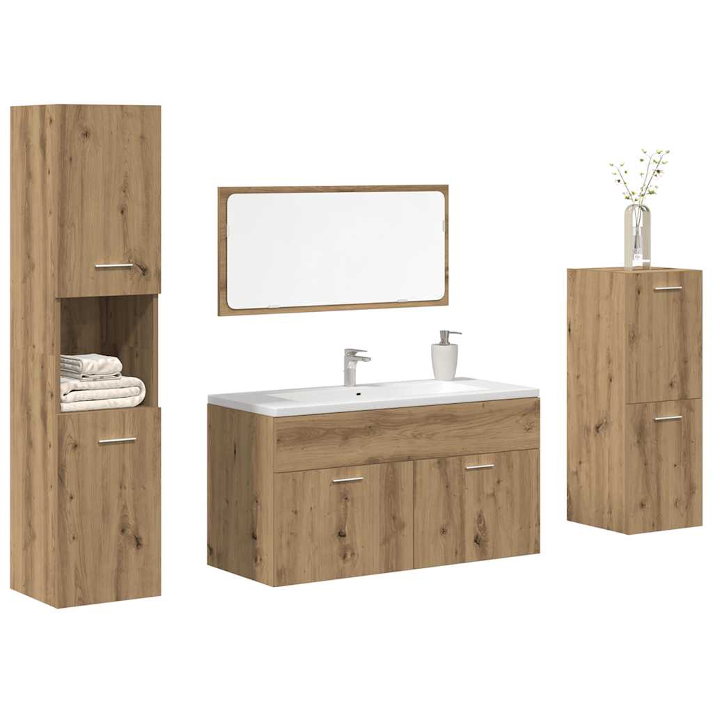 Bathroom Furniture Set 4 Pcs 30 X 30 X 130 Cm