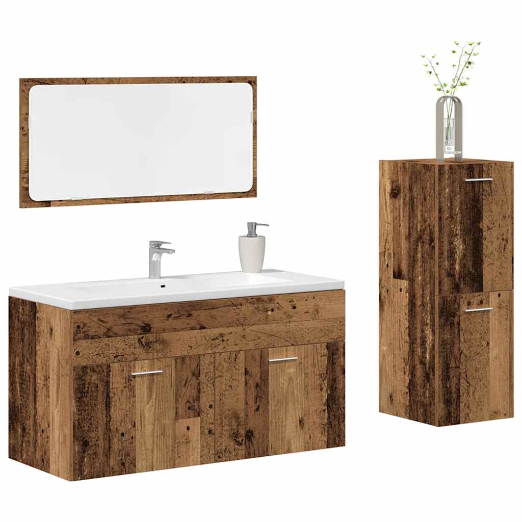Bathroom Furniture Set 3 Pcs