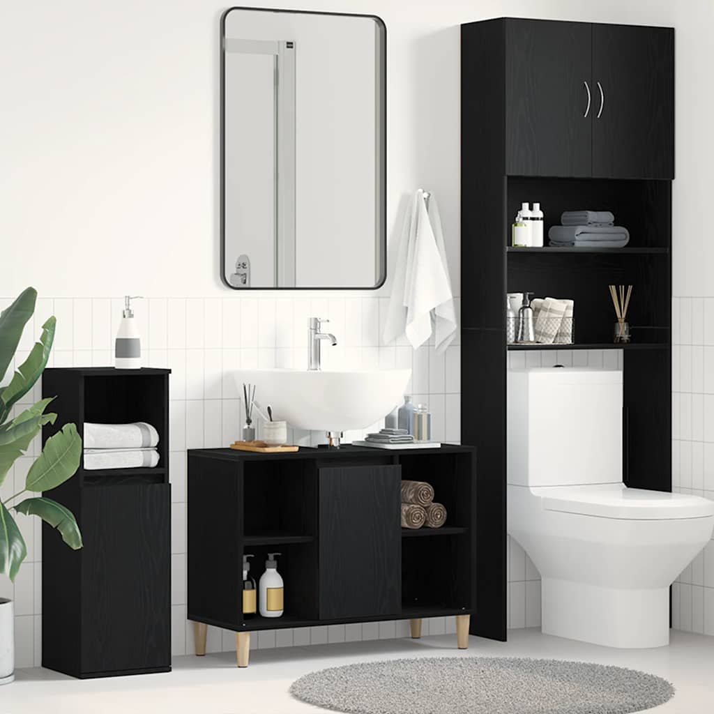 Sink Cabinet 80X33X60 Cm Engineered Wood