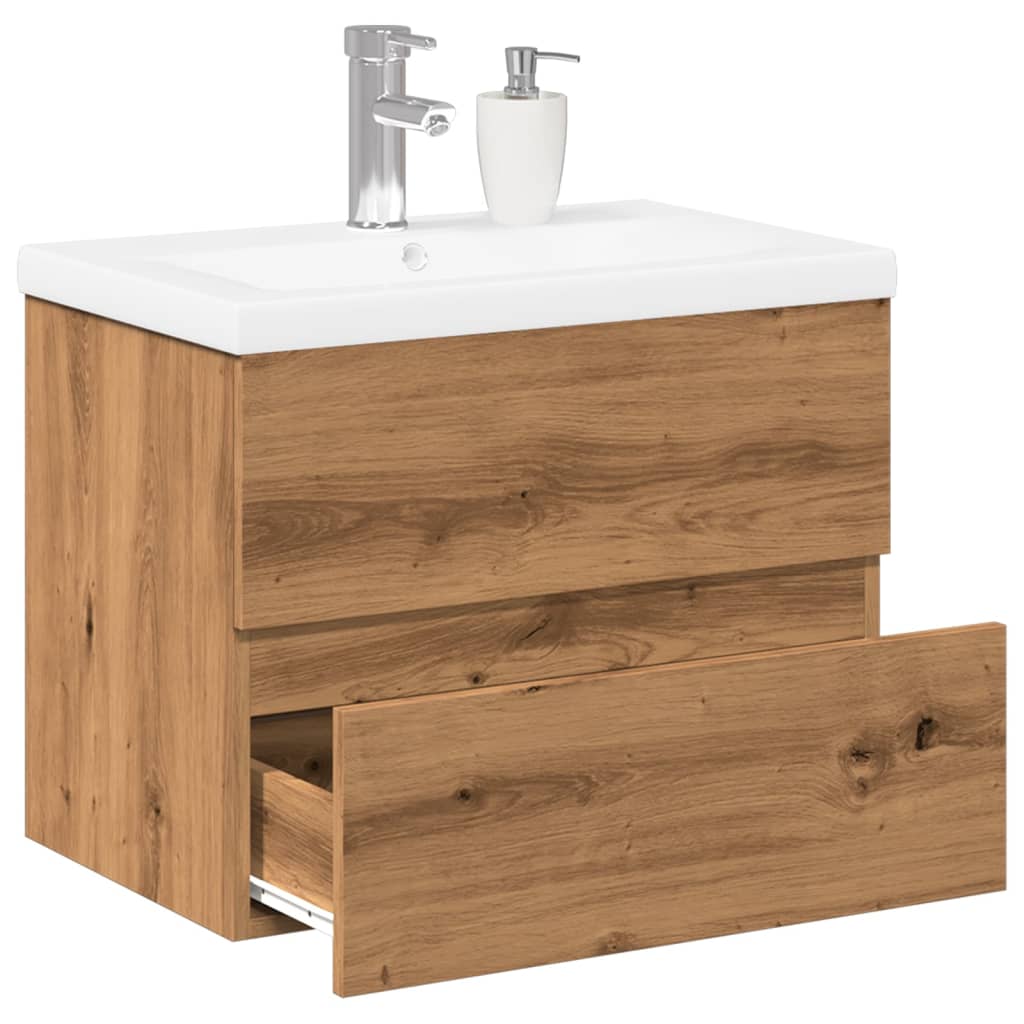 Sink Cabinet With Built-In Basin And Faucet