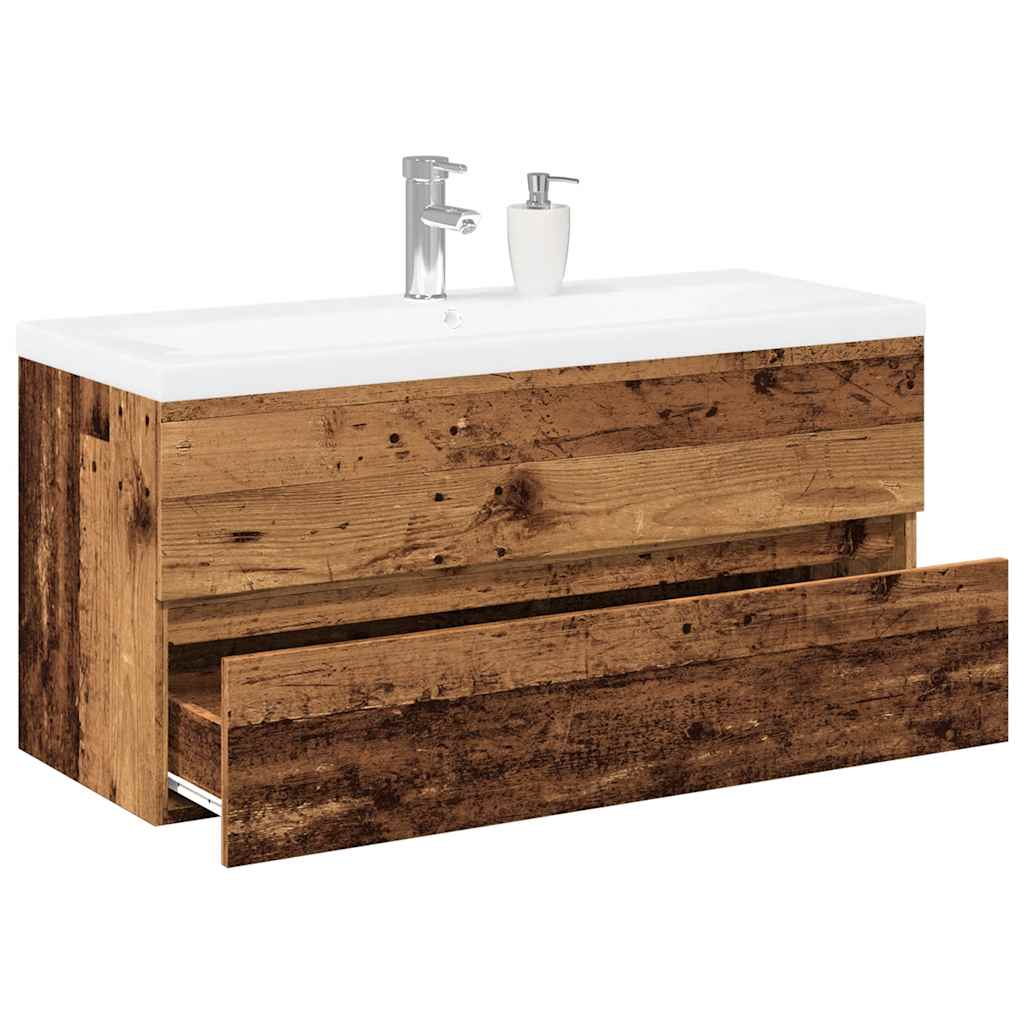 Sink Cabinet With Built-In Basin And Faucet