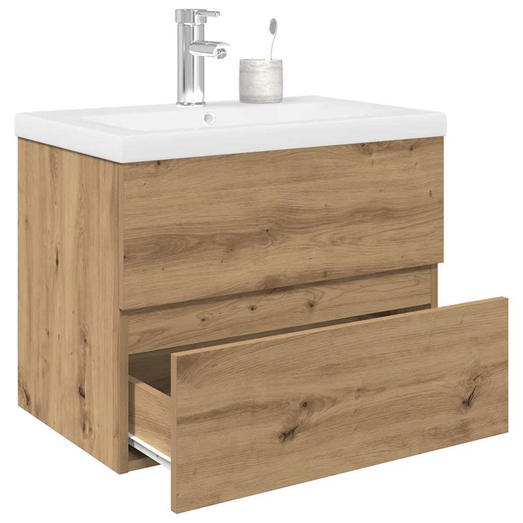 Sink Cabinet With Built-In Basin And Faucet