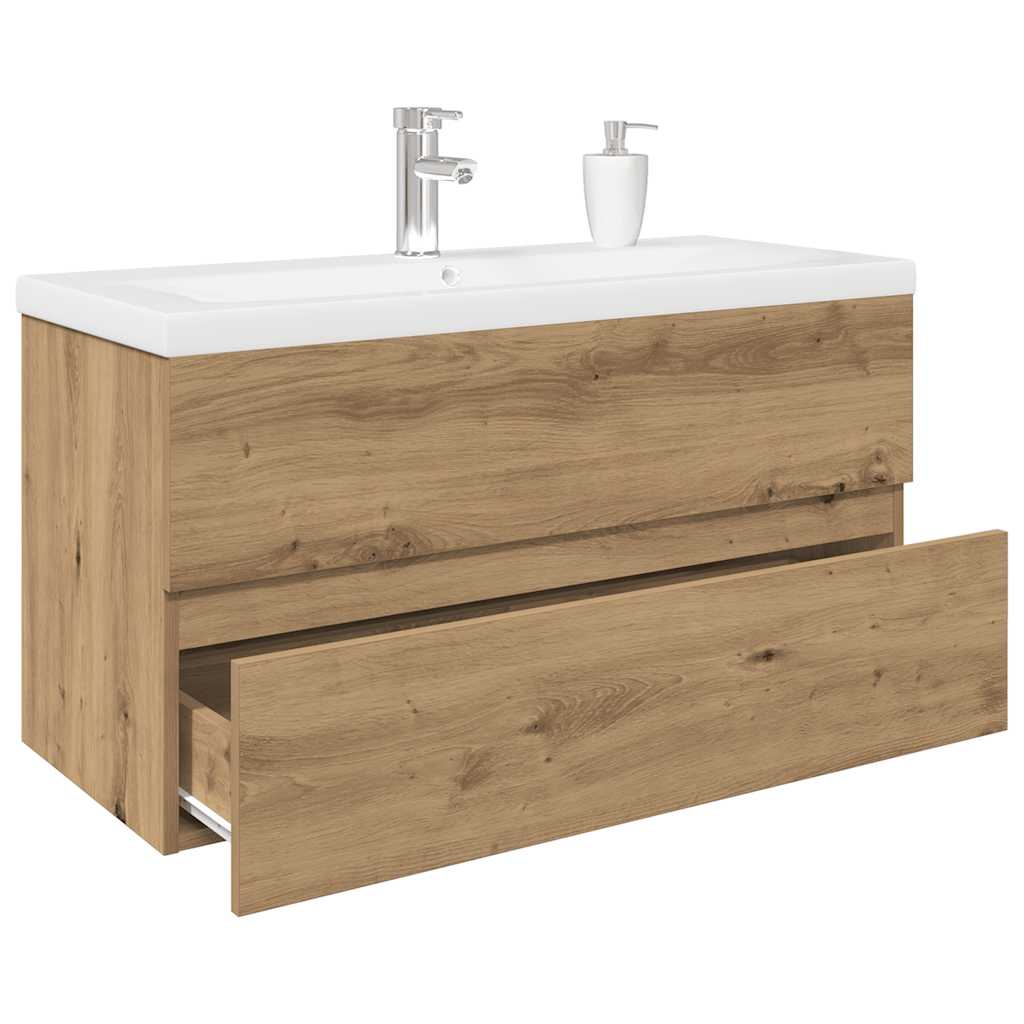 Sink Cabinet With Built-In Basin And Faucet