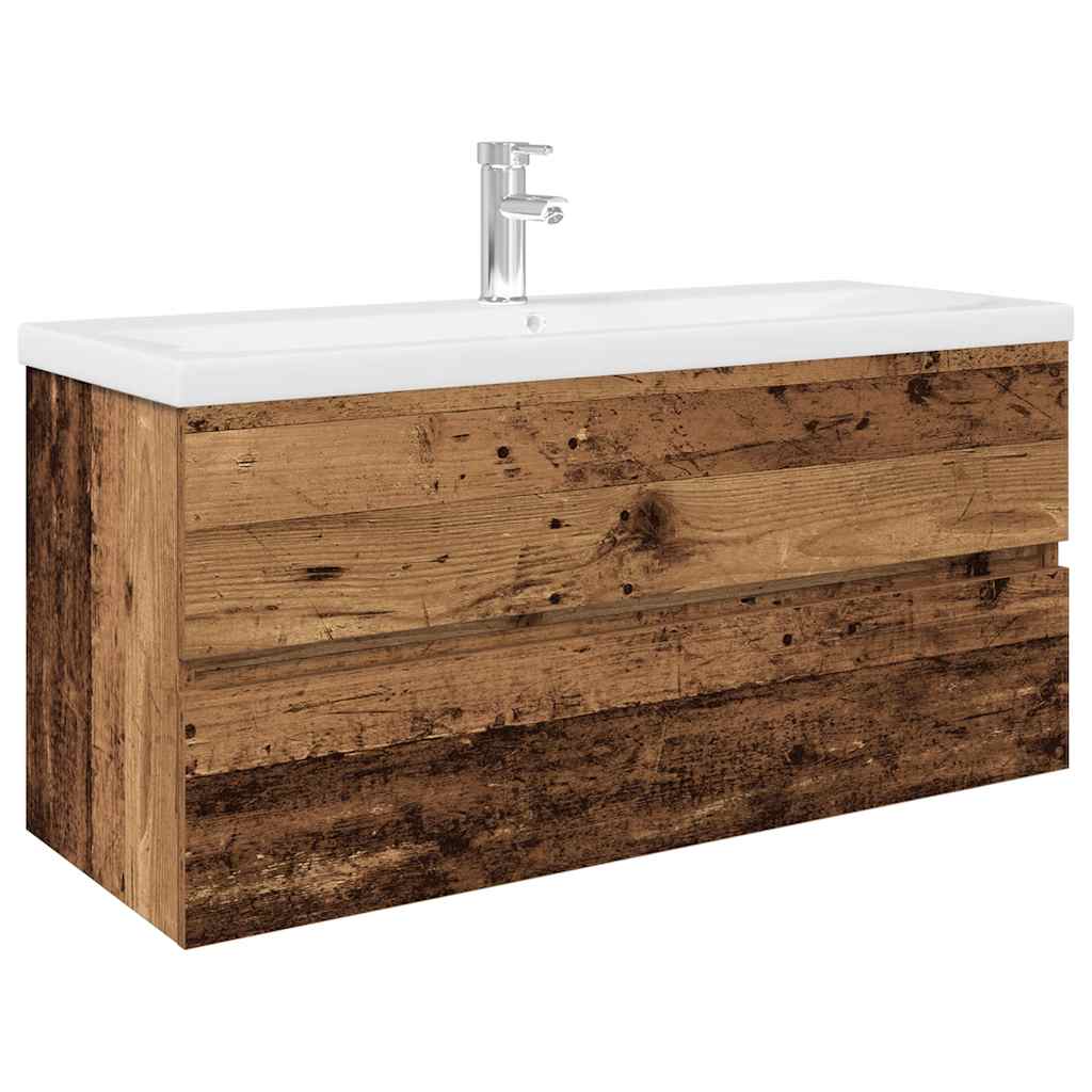 Sink Cabinet With Built-In Basin And Faucet