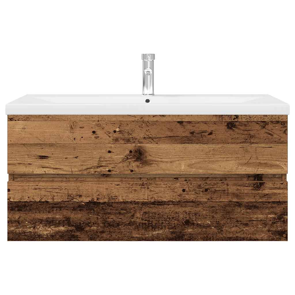 Sink Cabinet With Built-In Basin And Faucet