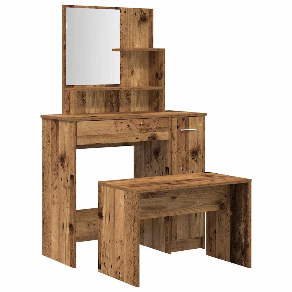 Dressing Table Set Engineered Wood