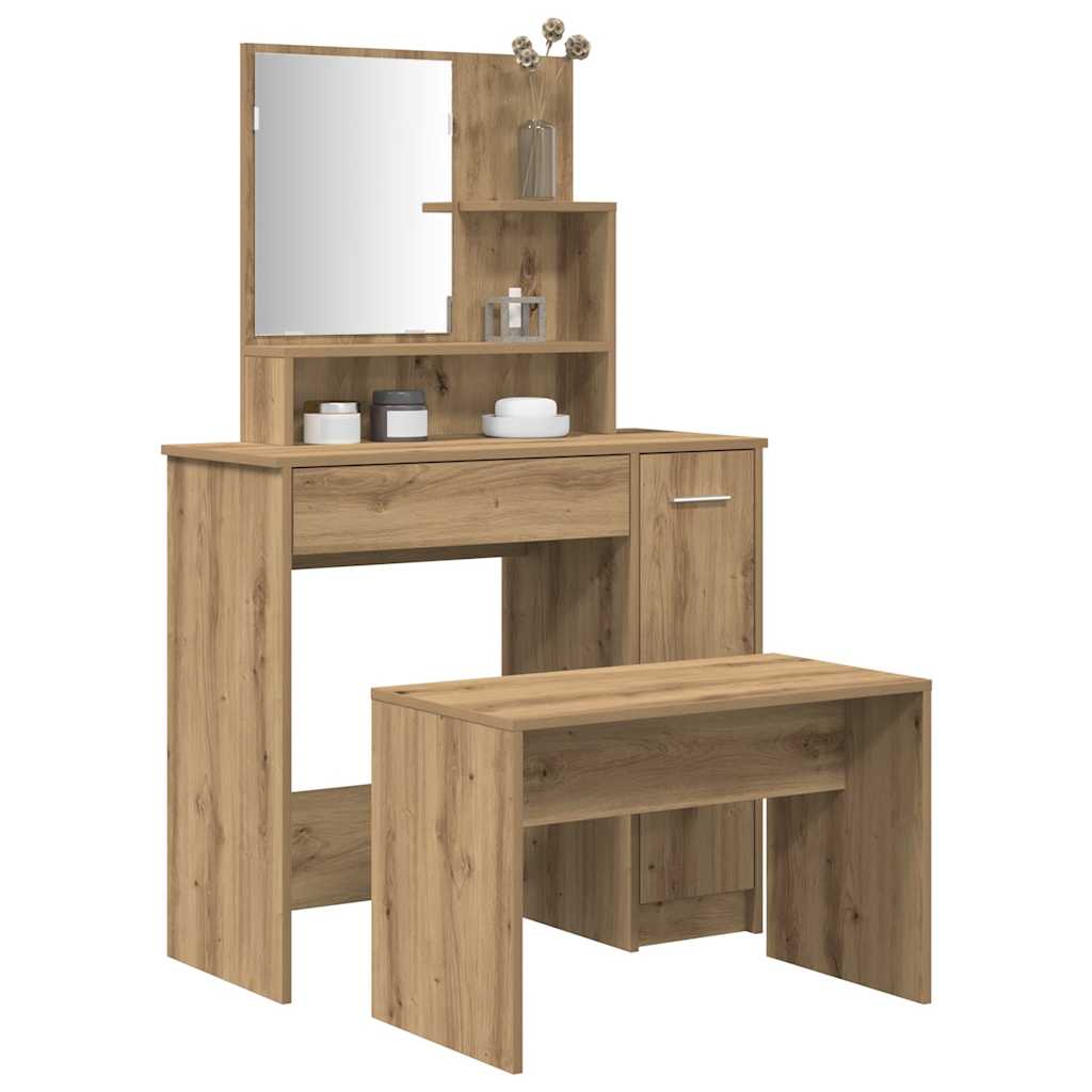 Dressing Table Set Engineered Wood